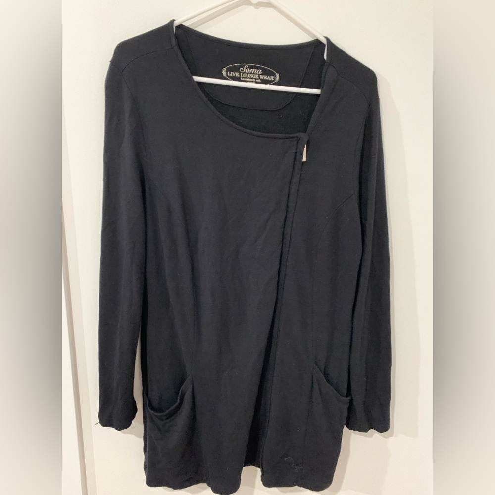 Soma black long sleeve tunic top